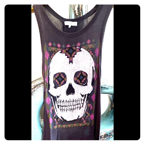 Daydreamer Tops Daydreamer Skeleton Tank Top With Back Details